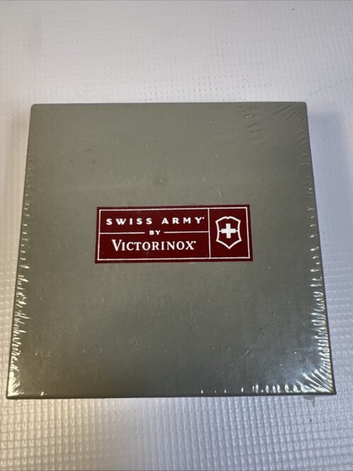 Sealed Swiss Army Victorinox Dual Time Travel Alarm Clock Pocket Watch Limited