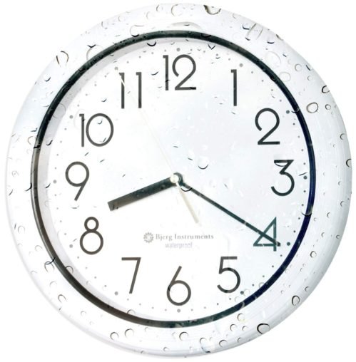 Sealed Waterproof Dust Proof White Wall Clock for Kitchen, Bathroom, Pool, Sh...