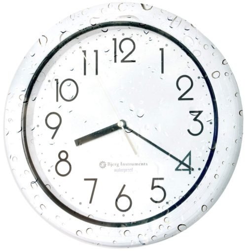 Sealed Waterproof Dust Proof White Wall Clock for Kitchen Bathroom Pool Showe...