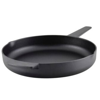 Seasoned Cast Iron 12 in. Cast Iron Frying Pan Black