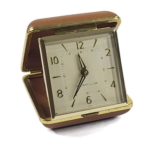 [SEE VIDEO] Vintage Westclox Mechanical Wind-Up Pocket Watch With Alarm / Case