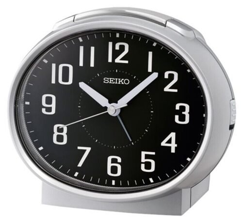 SEIKO -"NEW" CONTEMPORARY ALARM CLOCK WITH QUIET SWEEP "IMPERIAL" QHK059ALH