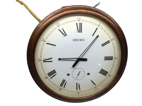 Seiko 24" Wall Clock, Wood Framed. *READ*