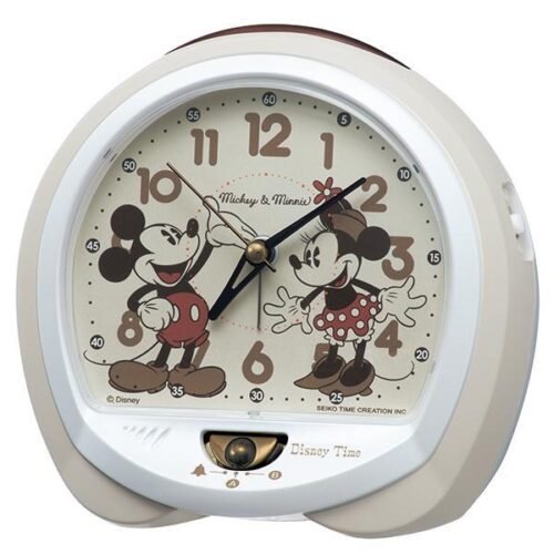 Seiko Alarm Clock Disney Mickey & Minnie Character Voice Silent Sweep Light