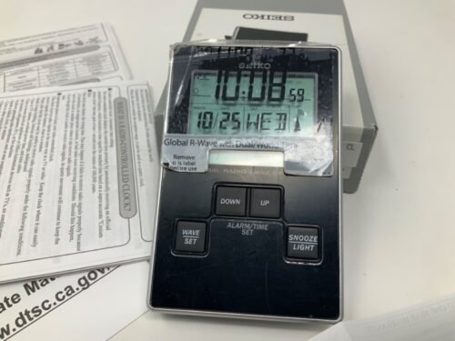 Seiko Alarm Clock QHR018KL travel/ table/desk clock READ
