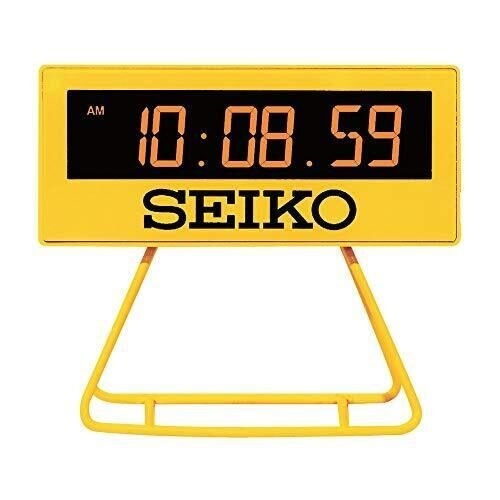 SEIKO Alarm Clock Table Clock Digital Mini Timer Clock Yellow SQ815Y Japan