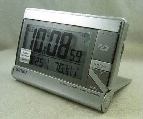 [Seiko] Alarm Clock world travel GLOBAL RADIO CONTROLLED QHR024s+Free Ship