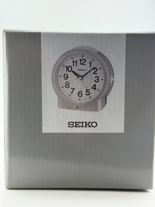 Seiko bedside ALARM CLOCK QHE117S auto Light Snooze Beep Sweep Silver