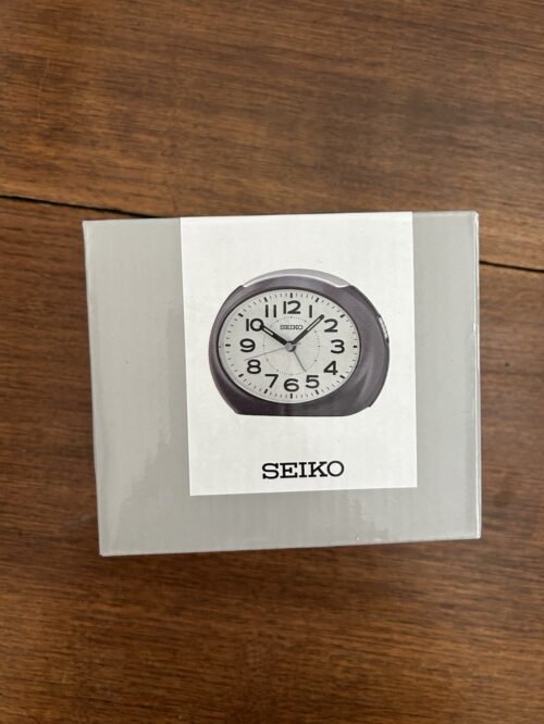 SEIKO Bedside Alarm Clock QHE193 Auto Light Snooze Beep Sweep Black