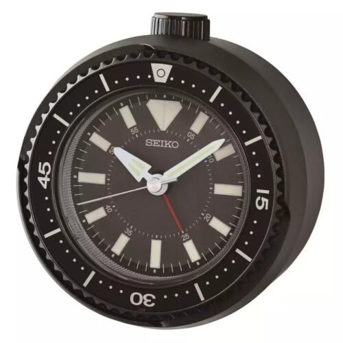 Seiko Bedside Alarm Clock Quite Sweep Second Hand QHE207K Black