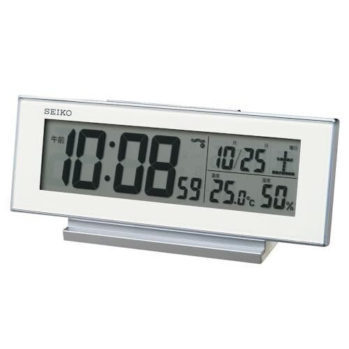 Seiko Clock Alarm Clock Always On Radio Digital Calendar Temperature Humidity