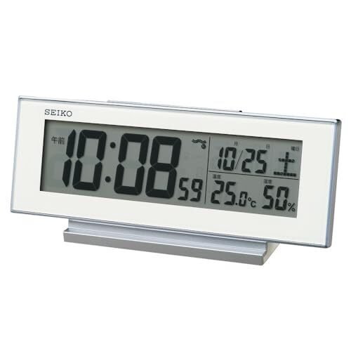 Seiko Clock Alarm Clock Always On Radio Digital Calendar Temperature Humidity