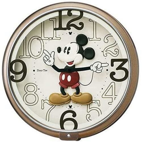 SEIKO Clock Wall Clock Melody Mickey & Friends Disney Time Brown FW576B New