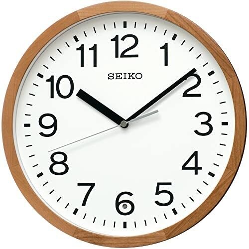 Seiko Clock Wall Clock Radio Analog Wooden Frame Natural Color Wood Diameter 30