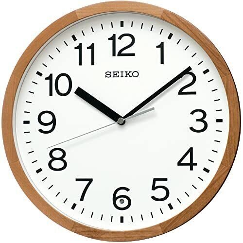 Seiko Clock Wall Clock Radio Analog Wooden Frame Wood Diameter 30×4.7cm