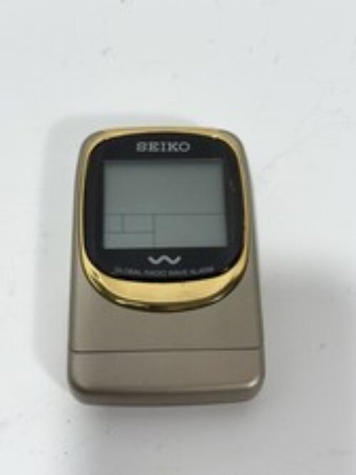 Seiko Digital Travel Alarm Clock Global Radio Wave Control Gold Color
