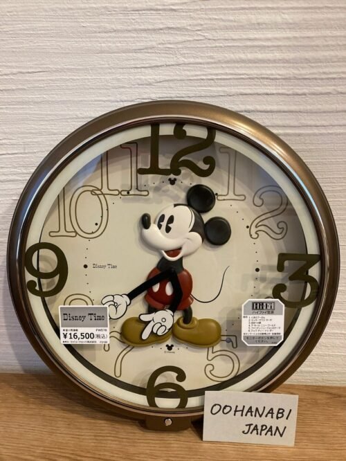 SEIKO Disney Mickey Mouse Wall Clock Metallic FW576B 6 songs melody New F/S