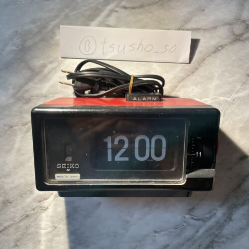 Seiko DP690T Flip Clock Alarm Red Body Vintage 1970s From Japan