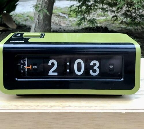 Seiko Flip Alarm Clock QN450R Rare Retro Red 100V 50/60Hz Tested Vintage#709EK38