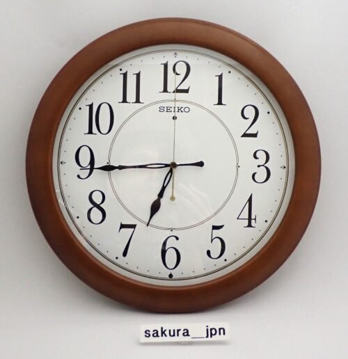 SEIKO KX388B Standard Analog Wall Clock Wooden Frame Brown 330mm 13 inch Japan