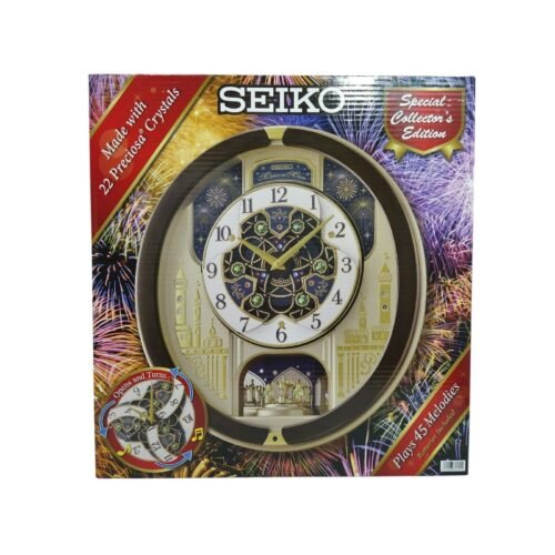 Seiko Melodies in Motion 2023 Animated Musical Christmas Carol Wall Clock