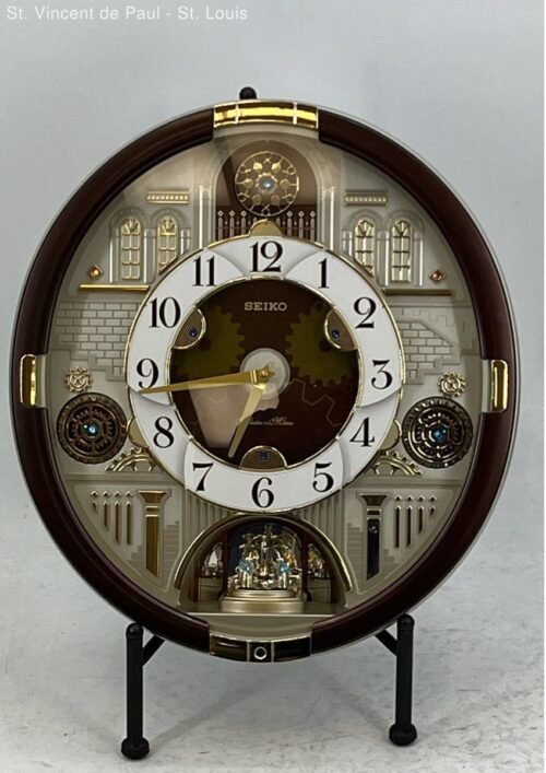 Seiko Melodies in Motion Clock W/Swarovski Crystals with 30 HiFi Melodies -Used-
