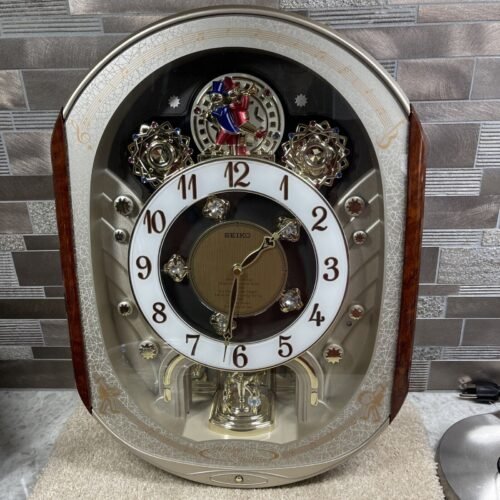Seiko Melodies In Motion Collectors Edition Clock With Colorized/ Clear Crystals