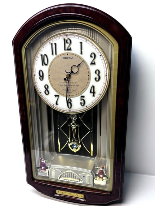 SEIKO Melodies In Motion Dropping Dial QXM123BRH Musical Wall Clock SEE VIDEO