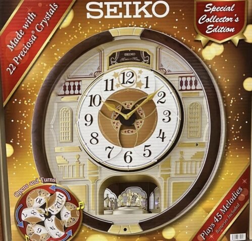 Seiko Melodies in Motion Special Christmas Edition Clock: W/22 Crystals 45 Songs