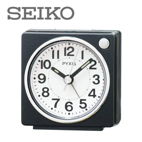 SEIKO PYXIS Alarm Clock Metallic Black Japanese Domestic Model