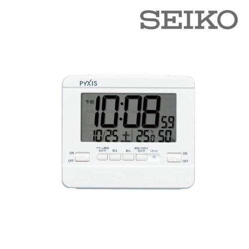 SEIKO PYXIS Digital Dual Alarm Clock with Temp & Humid Japanese Domestic Model