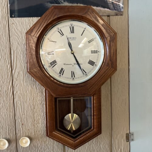 Seiko Quartz Westminster Whittington Chime Pendulum Wall Clock ( Works )