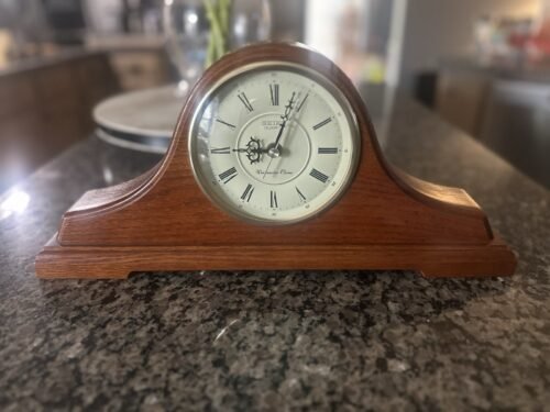 Seiko Quartz Westminster Whittington Wooden Mantle Chime Clock