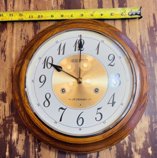 Seiko QXM283BLH Japanese Quartz Musical Wall Clock 18 Melodies TESTED READ