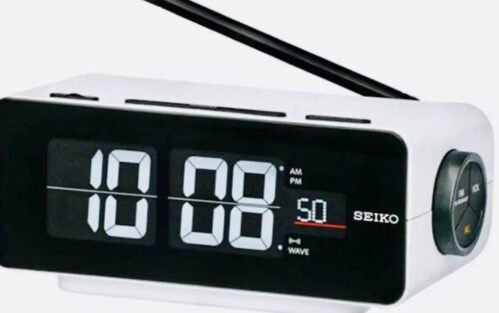 SEIKO Radio Alarm Clock - Table Clock DL213W - Wide FM Compatible New