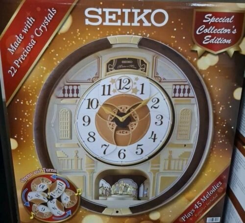 Seiko Special Collectors Edition Melodies in Motion Wall Clock, Golden Balconies
