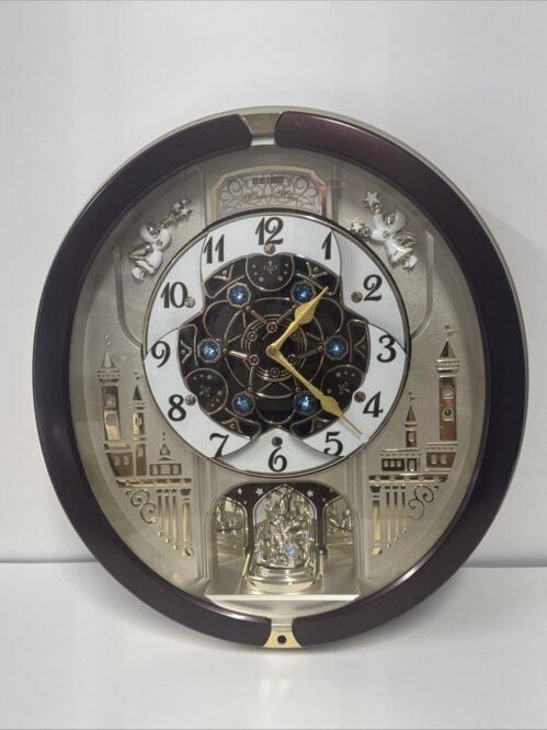 Seiko Swarovski Melody in Motion Wall Clock (QXM491BRH) 18 Melodies