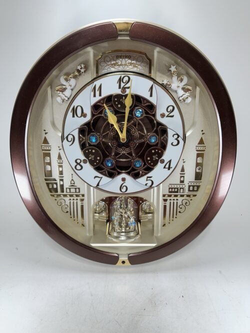 Seiko Swarovski Melody in Motion Wall Clock (QXM491BRH) 18 Melodies Special Ed.