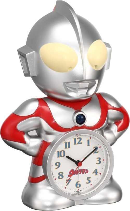 Seiko Ultraman Talking Alarm Clock Silver 23.7 x 16.7 x 12cm from Japan NEW