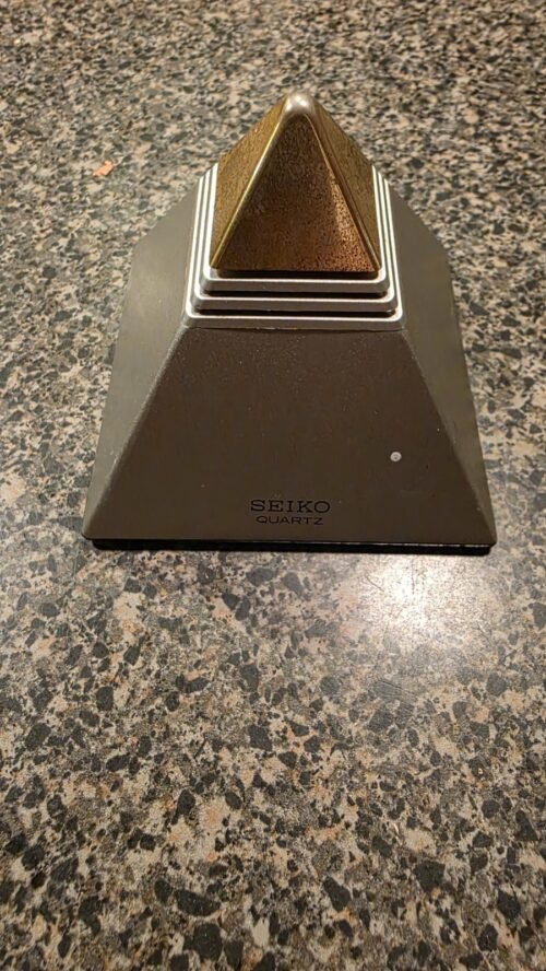 Seiko Vintage Pyramid Quartz Talking table alarm clock