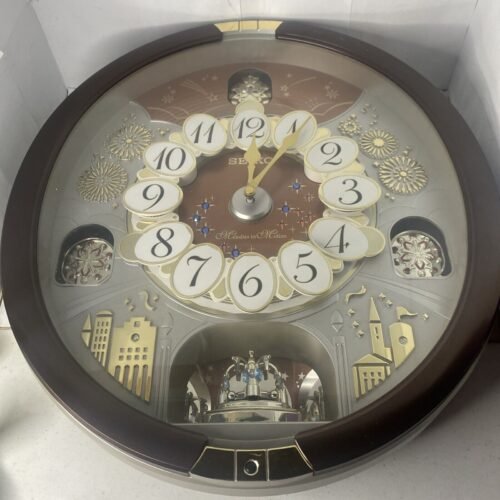 Seiko Wall Clock Melodies in Motion Crystal 18x15" Model MS-XM554-1 24 Melodies