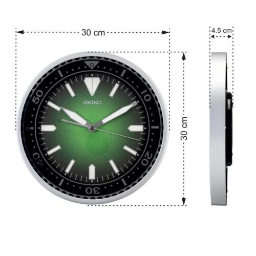 Seiko wall clock QXA791S Green textured Dial Clock