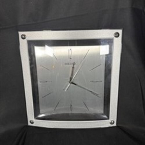 Seiko Wall Clock Stainless Steel Square