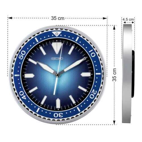 Seiko wall dial clock QXA791A Blue textured