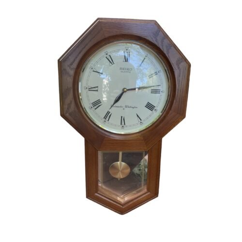Seiko Westminster-Whittington Chiming Wall Clock Oak Case