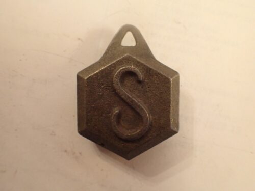 SESSIONS HEXAGON PENDULUM BOB INSCRIBED WITH S - sessionshexagonpendulumbobinscribedwiths 1