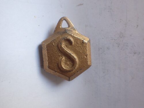 SESSIONS HEXAGON PENDULUM BOB INSCRIBED WITH S - sessionshexagonpendulumbobinscribedwiths 2