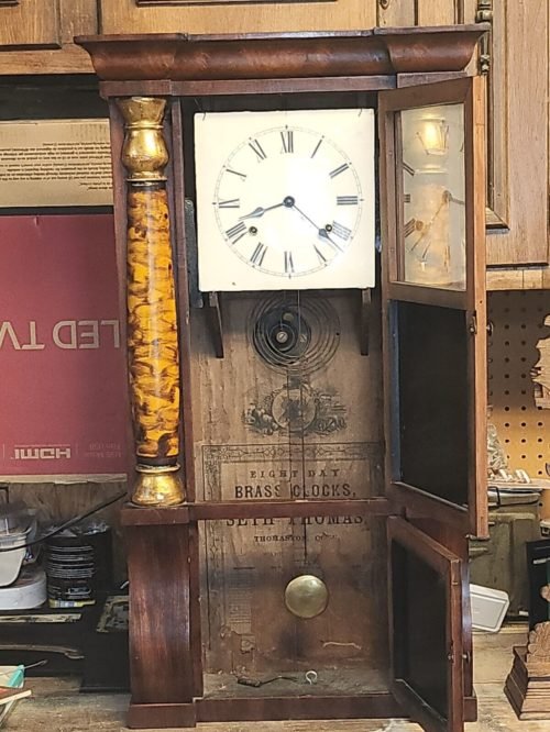 seth thomas antique 8 day wall clock