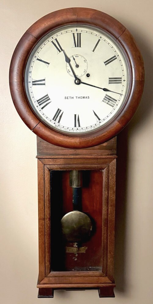 SETH THOMAS “REGULATOR No 2” ~ RUNNING~ ORIGINAL DIAL~STUNNING ANTIQUE CLOCK