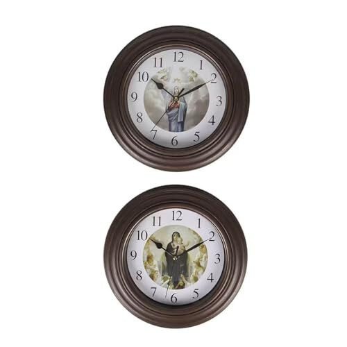 Set of 2 Multi Color Pattern Wall Clock